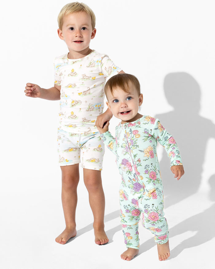 Petals & Posies Bamboo Convertible Footie