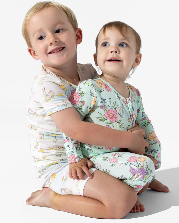 Petals & Posies Bamboo Convertible Footie