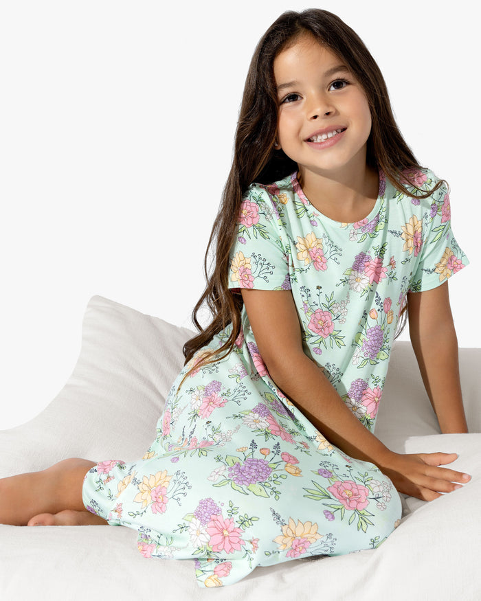 Petals & Posies Bamboo Girls' Short Sleeve Dress