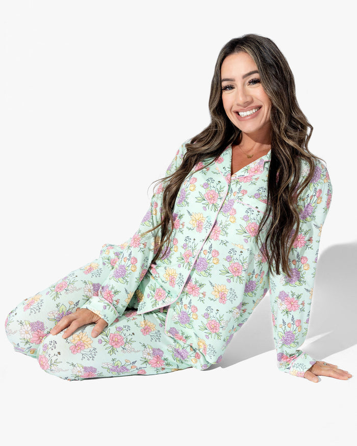 Petals & Posies Bamboo Women's Pajama Set