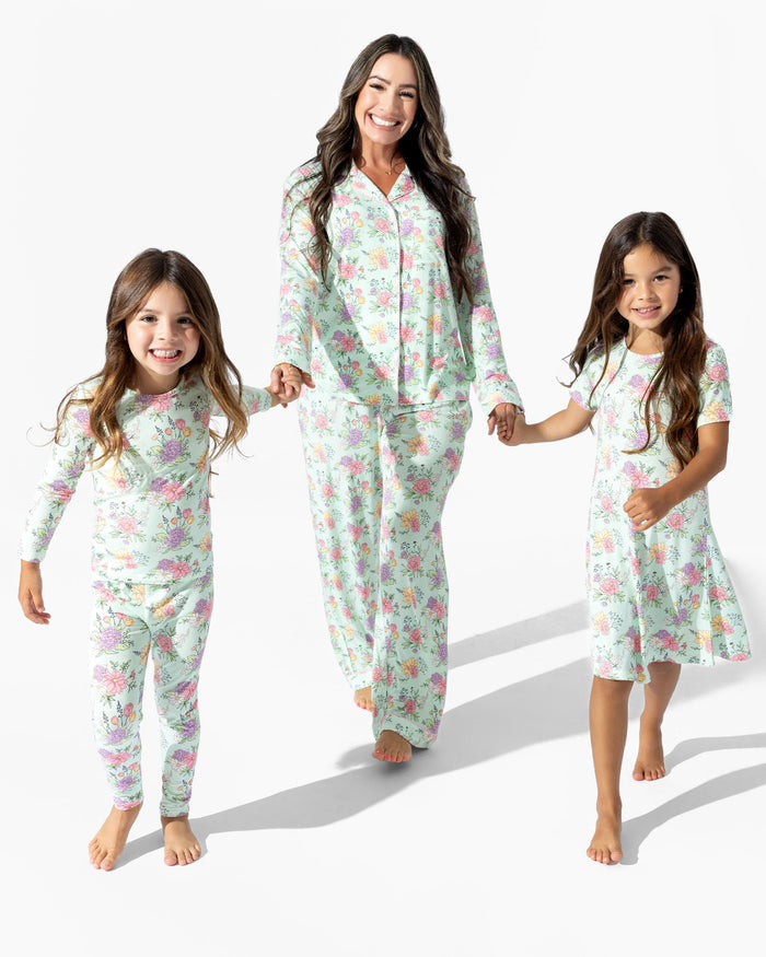Petals & Posies Bamboo Women's Pajama Set