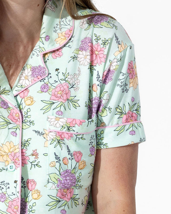 Petals & Posies Bamboo Women's Pajama Short Set