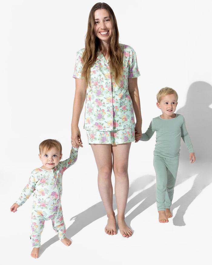 Petals & Posies Bamboo Women's Pajama Short Set