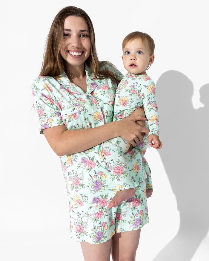 Petals & Posies Bamboo Women's Pajama Short Set