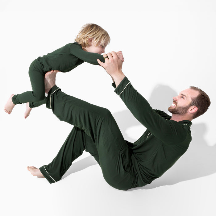 Pine Green Bamboo Kids Pajamas
