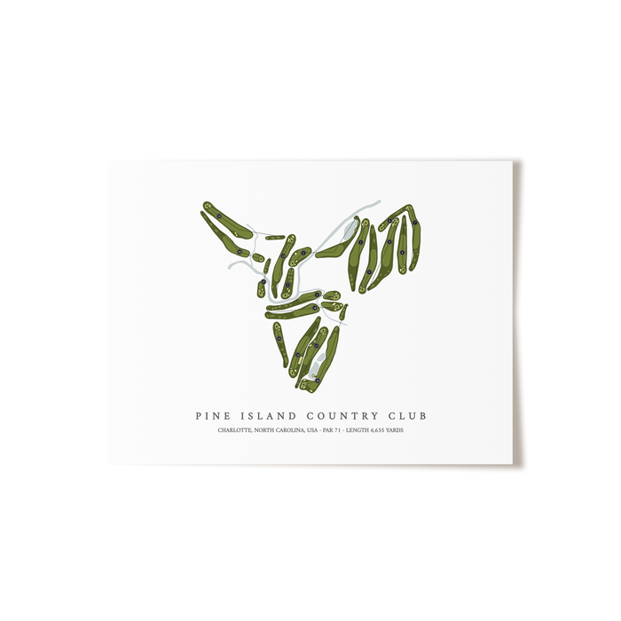 Pine Island Country Club | Golf Course Map | Unframed