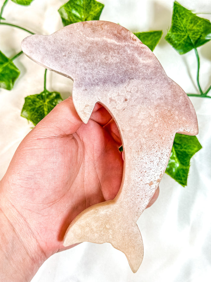 Pink Amethyst Dolphin (48A)