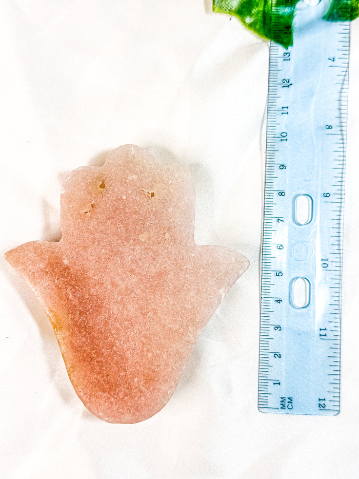 Pink Amethyst Hamsa Hand (45B)