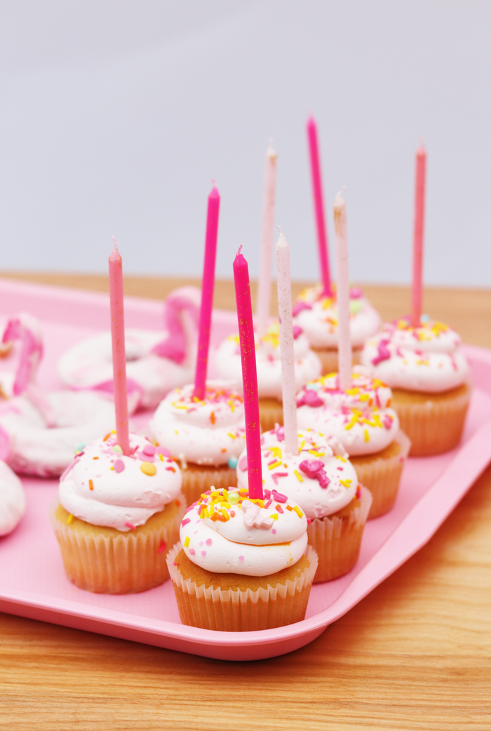 pink ombre candles