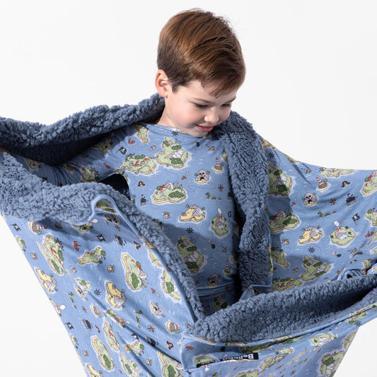 Pirate Cove Bamboo Sherpa Blanket