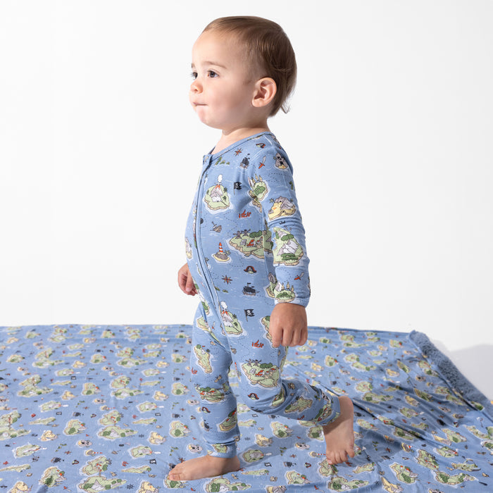 Pirate Cove Bamboo Sherpa Blanket