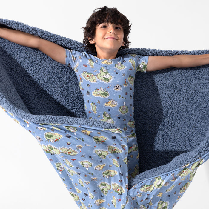 Pirate Cove Bamboo Sherpa Blanket