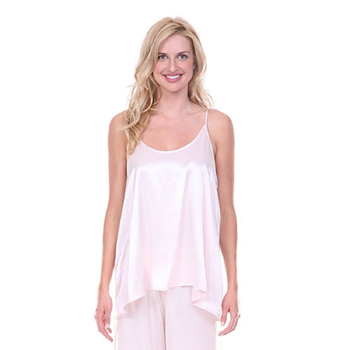 PJ Harlow Anne Satin Spaghetti Strap Tank With Gathered Back - PJJ06