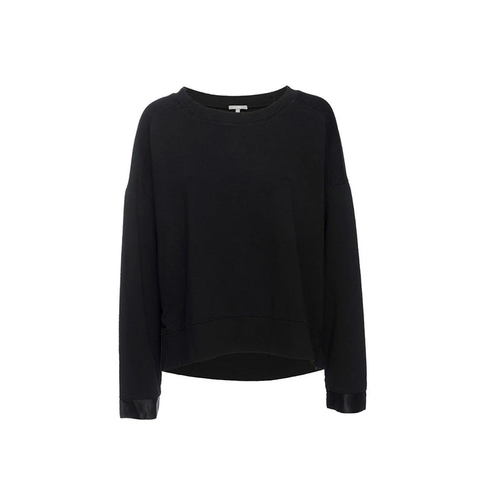 PJ Harlow Izzy French Terry Sweatshirt With Satin Cuffs