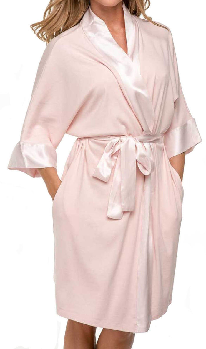 PJ Harlow Knit Robe With Pockets And Satin Trim Shala - PJSR6RSIZED