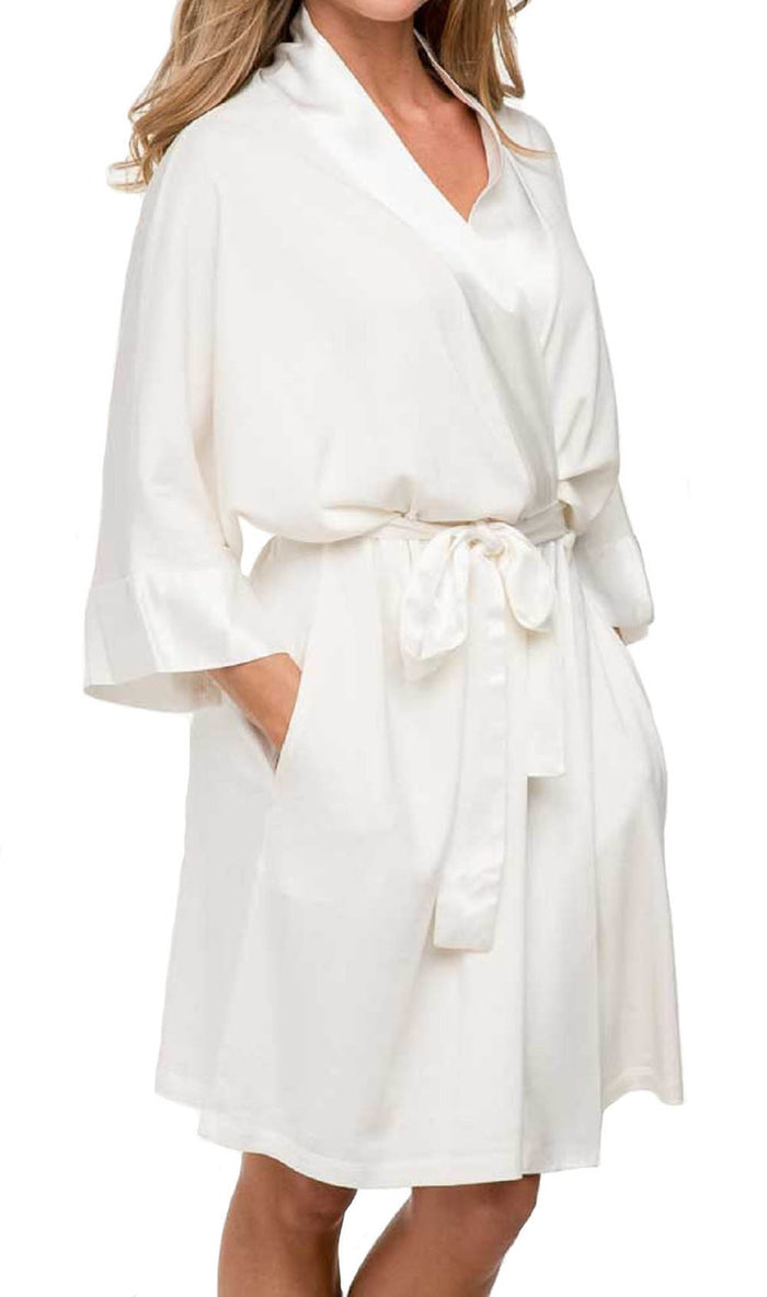 PJ Harlow Knit Robe With Pockets And Satin Trim Shala - PJSR6RSIZED
