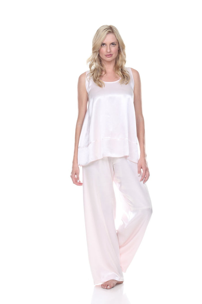 PJ Harlow Natalie Satin Tank With Ruffle