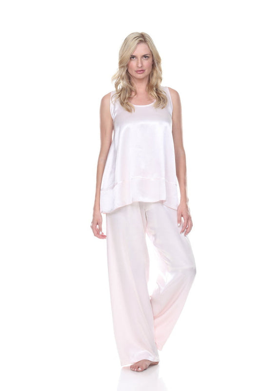 PJ Harlow Natalie Satin Tank With Ruffle