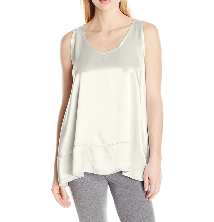 PJ Harlow Natalie Satin Tank With Ruffle