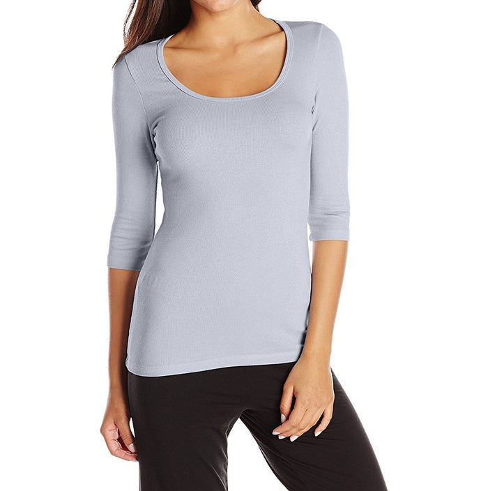 PJ Harlow Norah 3-4 Sleeve Rib Tee - PJ2011