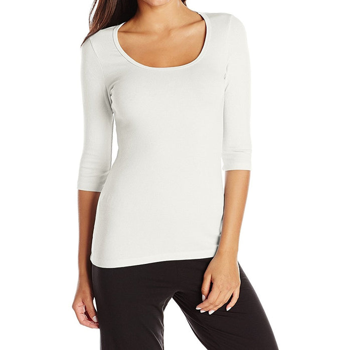 PJ Harlow Norah 3-4 Sleeve Rib Tee - PJ2011