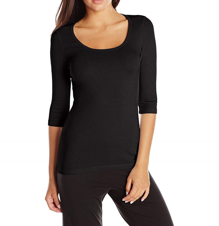 PJ Harlow Norah 3-4 Sleeve Rib Tee - PJ2011
