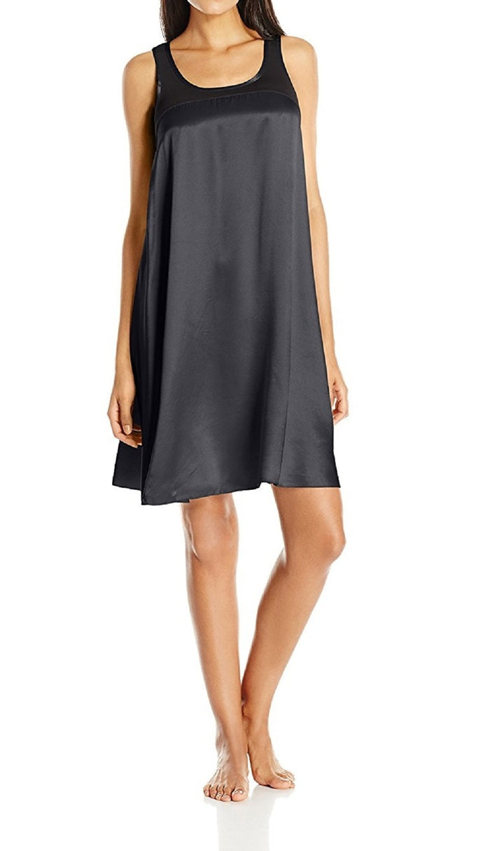 PJ Harlow Satin and Rib Nightgown Lindsay - PJD1S