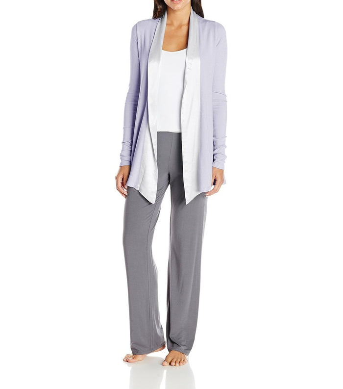PJ Harlow Women's Shelby Satin Trimmed Robe With Pockets - PJJ01