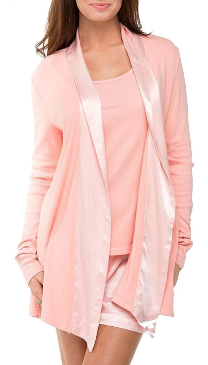 PJ Harlow Women's Shelby Satin Trimmed Robe With Pockets - PJJ01