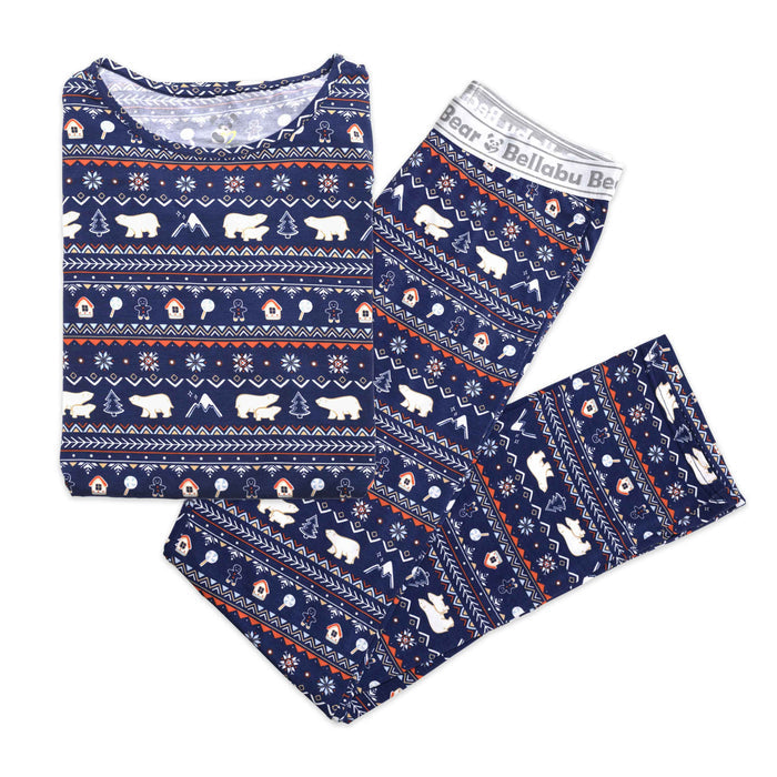 Polar Isle Blue Bamboo Men's Pajama Set