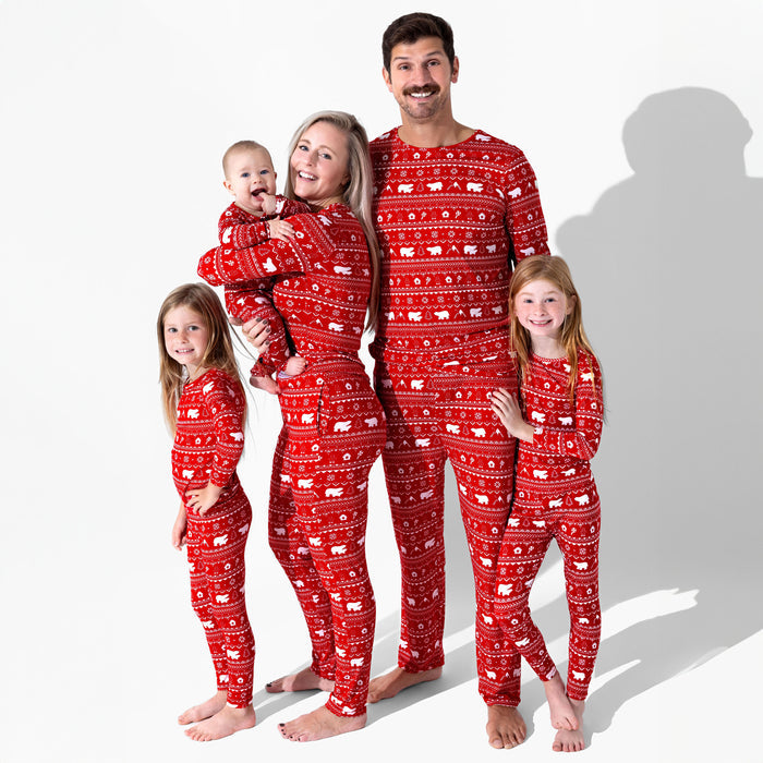 Polar Isle Red Bamboo Women's Pajama Set