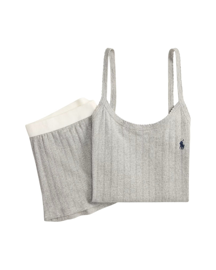 Polo Ralph Lauren Cotton Pointelle Cami & Short Sleep Set - 4P0385