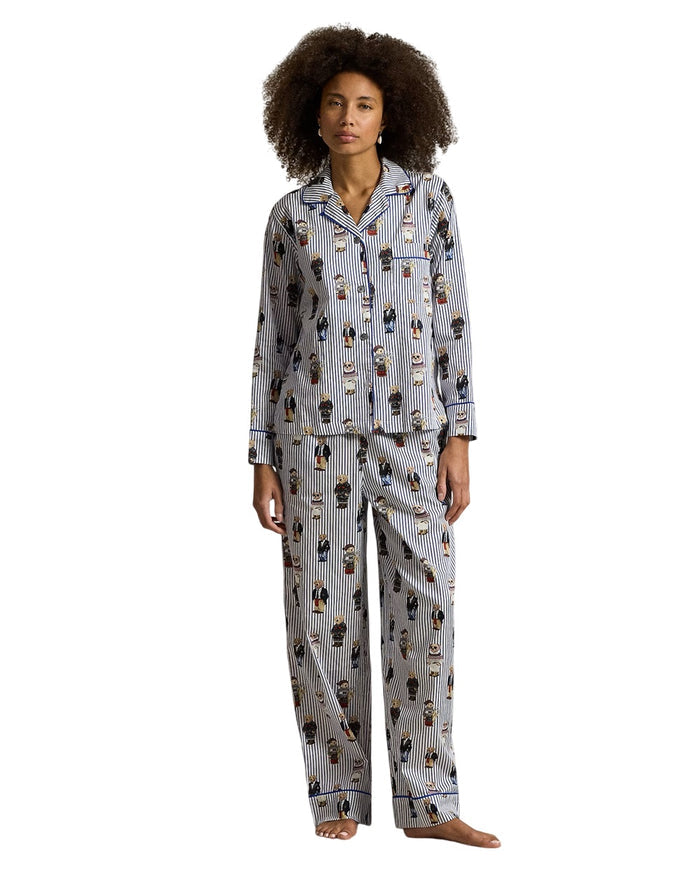 Polo Ralph Lauren Polo Bear Cotton Long-Sleeve Pajama Set - 4P8046-2