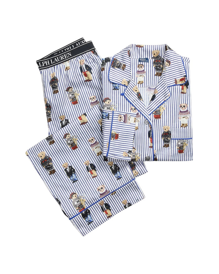 Polo Ralph Lauren Polo Bear Cotton Long-Sleeve Pajama Set - 4P8046-2