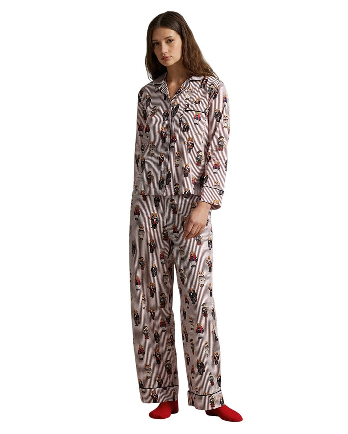 Polo Ralph Lauren Polo Bear Cotton Long-Sleeve Pajama Set - 4P8046-2