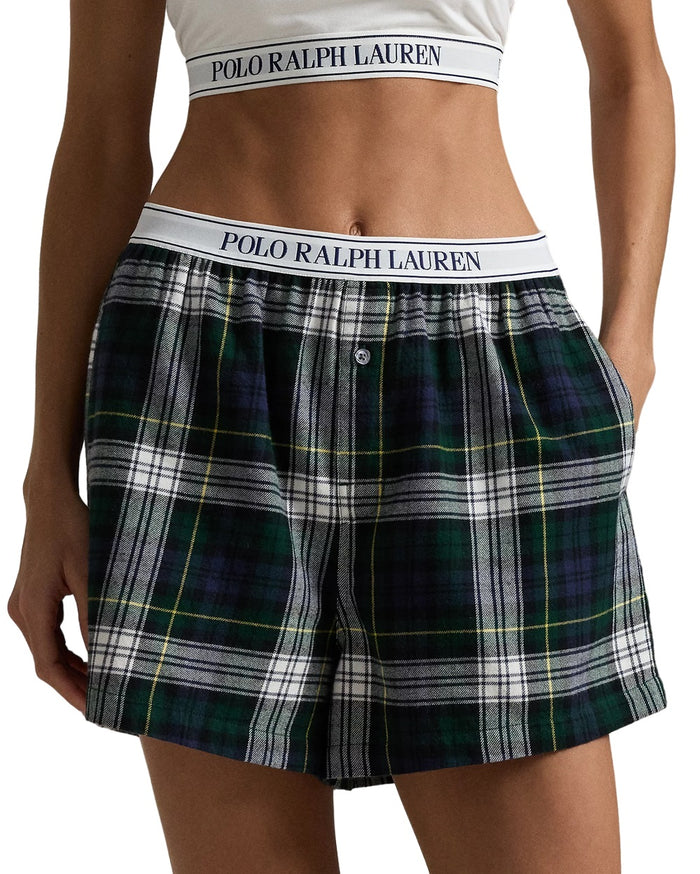 Polo Ralph Lauren Womens Plaid Flannel Boxer Short - 4P7022