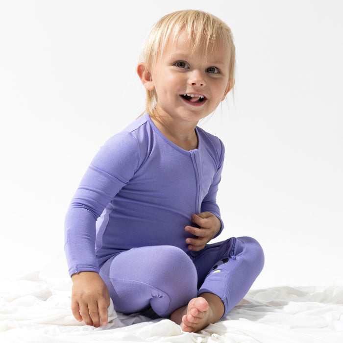 Poppin Purple Bamboo Convertible Footie