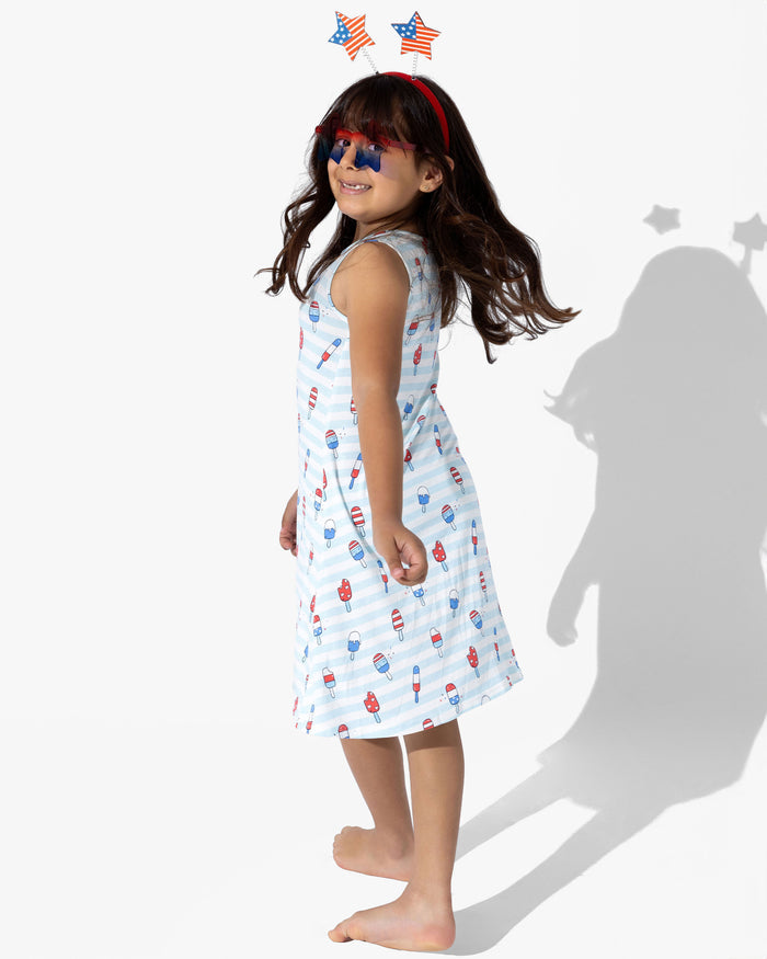 Popsicles Bamboo Girls' Sleeveless Dress