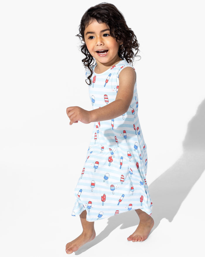 Popsicles Bamboo Girls' Sleeveless Dress
