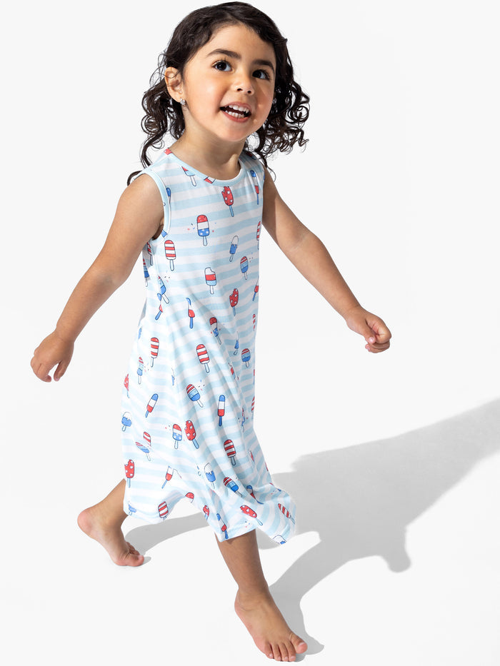 Popsicles Bamboo Girls' Sleeveless Dress