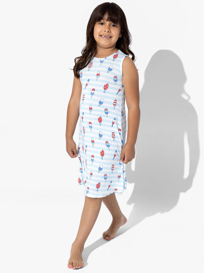 Popsicles Bamboo Girls' Sleeveless Dress