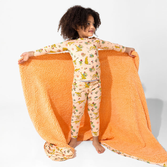 Pounce In Paradise Cheetah Bamboo Sherpa Blanket
