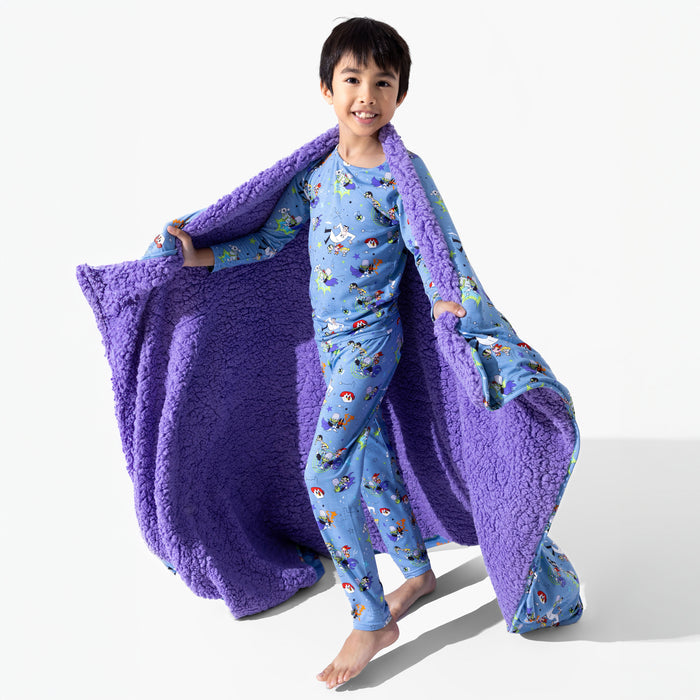 Powerpuff Girls Mojo Jojo Showdown Bamboo Sherpa Blanket