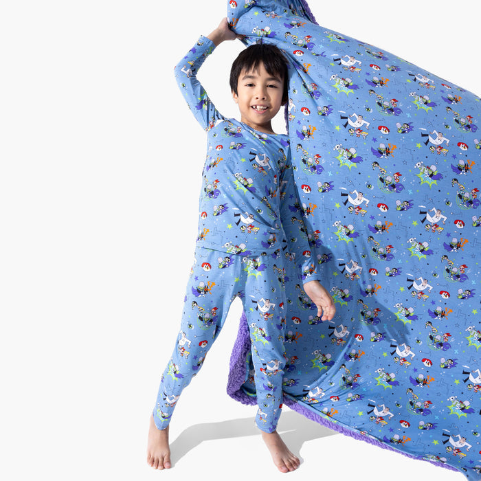 Powerpuff Girls Mojo Jojo Showdown Bamboo Sherpa Blanket