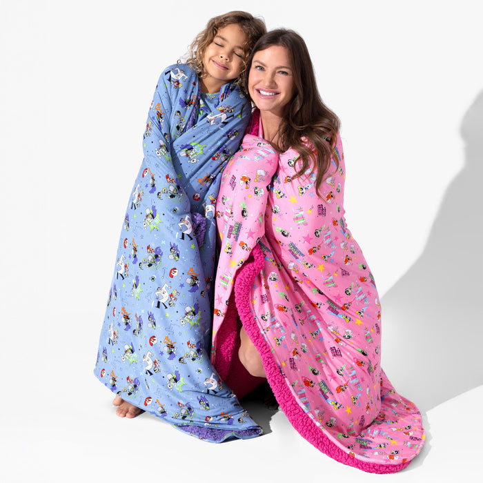 Powerpuff Girls Mojo Jojo Showdown Bamboo Sherpa Blanket