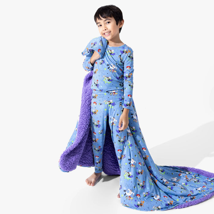 Powerpuff Girls Mojo Jojo Showdown Bamboo Sherpa Blanket