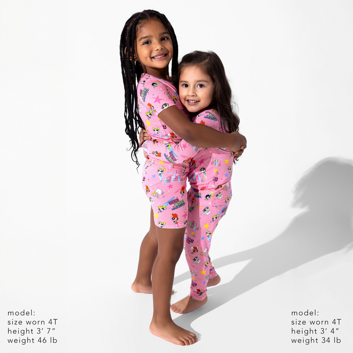 Powerpuff Girls Saving Bedtime Bamboo Kids Pajama Short Set