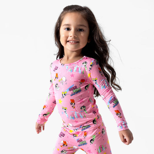 Powerpuff Girls Saving Bedtime Bamboo Kids Pajamas