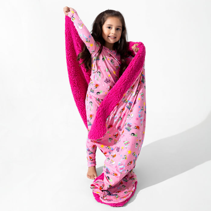Powerpuff Girls Saving Bedtime Bamboo Sherpa Blanket