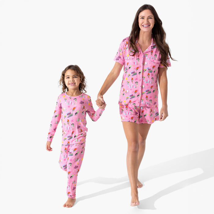 Powerpuff Girls Saving Bedtime Bamboo Women's Pajama Short Set